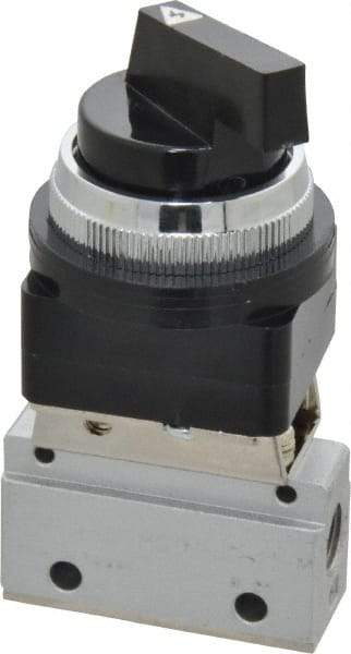 ARO/Ingersoll-Rand - 1/8" NPT Manual Mechanical Valve - 3-Way, 2 Position, Long Selector/Manual & 0.2 CV Rate - Americas Tooling