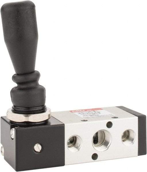 ARO/Ingersoll-Rand - 1/4" NPT Manual Mechanical Valve - 4-Way, 2 Position, Lever/Manual & 0.7 CV Rate - Americas Tooling