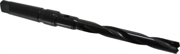 Allied Machine and Engineering - Series 1.5, 55/64 to 15/16" Diam, 4MT Taper Shank, Helical Flute Spade Drill - 6-3/4" Max Depth, 9-43/64" Body Length, 14-5/32" OAL, Standard Length, Through Coolant - Americas Tooling