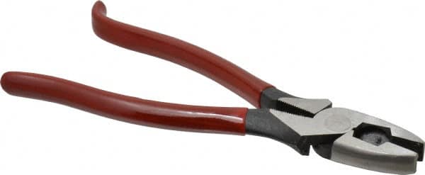 Proto - 9-1/4" OAL, 1-9/16" Jaw Length x 1-9/32" Jaw Width, Ironworker's Pliers - Standard Jaw, Standard Head, Plastisol Handles - Americas Tooling