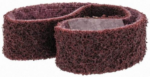 3M - 1" Wide x 18" OAL, Aluminum Oxide Abrasive Belt - Aluminum Oxide, Medium, Nonwoven, Series SC-BS - Americas Tooling