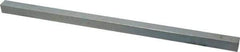 Made in USA - 12" Long x 1/2" High x 1/2" Wide, Zinc-Plated Undersized Key Stock - C1018 Steel - Americas Tooling