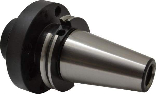 Parlec - CAT50 Taper Shank 2" Pilot Diam Shell Mill Holder - 2.4" Flange to Nose End Projection, 4.88" Nose Diam, 1-14 Lock Screw - Exact Industrial Supply