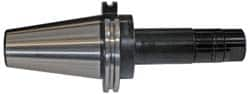 Parlec - 1-1/2" Diam Milling Machine Arbor - Stub Style, Taper Shank, 6-3/4" OAL, CAT50 Taper - Exact Industrial Supply