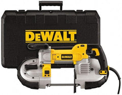 DeWALT - 120 Volt, Electric Handheld Bandsaw - 2.44 m Cord Length, 5 Inch (Round) and 5 x 4-3/4 Inch (Rectangular) Depth of Cut, 100 and 350 SFPM, 10 Amp - Americas Tooling