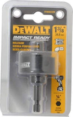 DeWALT - 1-3/8" Diam, 5/8" Cutting Depth, Hole Saw - Bi-Metal Saw, Toothed Edge - Americas Tooling