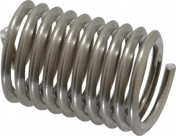 Heli-Coil - 3/8-16 UNC, 3/4" OAL, Free Running Helical Insert - 10 Free Coils, Tanged, Stainless Steel, 2D Insert Length - Americas Tooling