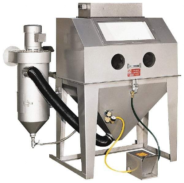 Trinco - 70" Wide x 65" High x 50" Deep Floor Sandblaster - Working Dimensions 42" Wide x 24" High x 24" Deep - Americas Tooling