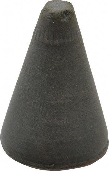 Cratex - 7/8" Max Diam x 1-1/4" Long, Taper, Rubberized Point - Very Fine Grade, Silicon Carbide, 1/4" Arbor Hole, Unmounted - Americas Tooling