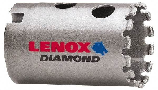 Lenox - 1-1/4" Diam, 1-5/8" Cutting Depth, Hole Saw - Diamond Grit Saw, Continuous Edge - Americas Tooling