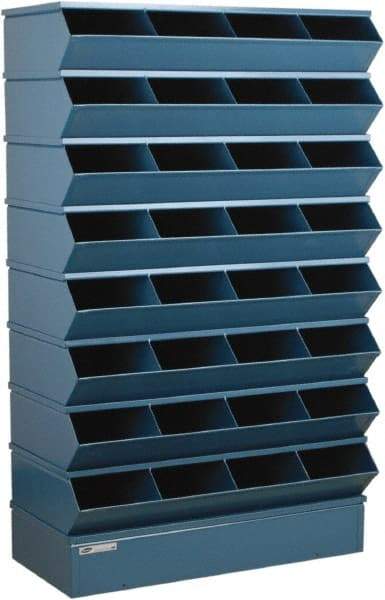 Stackbin - 8 Bin, Shelving Unit with Openings & Base - 37" Wide x 65-1/2" High - Americas Tooling