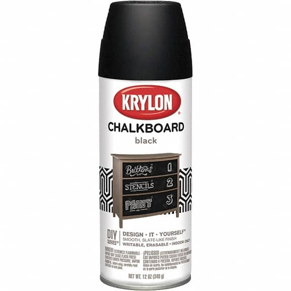 Krylon - Chalkboard Black, Flat, Chalkboard Paint Spray Paint - 12 oz Container - Americas Tooling