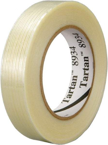 3M - 3/4" x 60 Yd Clear Rubber Adhesive Packaging Tape - Polypropylene Film Backing, 4 mil Thick, 100 Lb Tensile Strength, Series 8934 - Americas Tooling