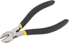 Stanley - 5-5/8" OAL, 5/16" Capacity, Cutting Pliers - 47/64" Jaw Length x 45/64" Jaw Width, Round Head, Cushion Grip Handle - Americas Tooling