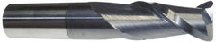 Corner Radius End Mill: 3/8″ Dia, 7/8″ LOC, 0.09″ Radius, 2 Flutes, Solid Carbide 2-1/2″ OAL, 3/8″ Shank Dia, 40 ° Helix, AlTiN Coated, Corner Radius End, Centercutting