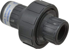 Plast-O-Matic - 3/4" PVC Check Valve - Inline, FNPT x FNPT, 150 WOG - Americas Tooling