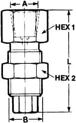 Voss - M16x2-1/4 Thread, 6,000 Max psi, Gauge To Thread Monitoring Coupling - 49mm Long, Pressure Tests - Americas Tooling