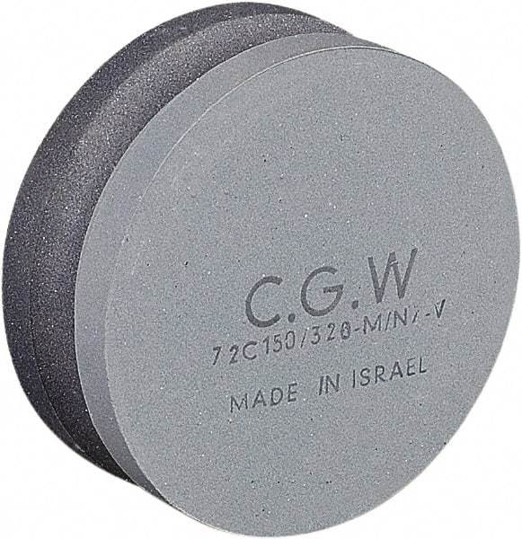 Camel Grinding Wheels - 4" Long x 4" Wide x 1-1/2" Thick, Silicon Carbide Sharpening Stone - Round, Fine Grade, 150 Grit - Americas Tooling