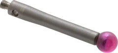 Fowler - 4 mm Ball Diameter, Stainless Steel Stem, M2 Thread, Ruby Point Ball Tip CMM Stylus - 20 mm Overall Length - Americas Tooling