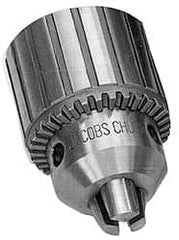 Jacobs - 3/4-16, 5 to 20.32mm Capacity, Threaded Mount Drill Chuck - Keyed, 64.52mm Sleeve Diam, 81.28mm Open Length - Exact Industrial Supply