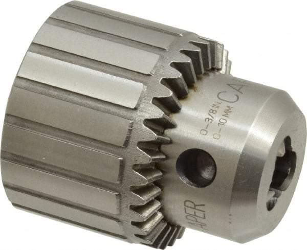 Jacobs - JT2, 1 to 9.53mm Capacity, Tapered Mount Drill Chuck - Keyed, 42.42mm Sleeve Diam, 55.12mm Open Length - Exact Industrial Supply