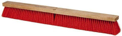 PRO-SOURCE - 30" Heavy Duty Synthetic Push Broom - 4" Bristle Length, Wood Block, Threaded Handle Connection - Americas Tooling