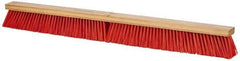 PRO-SOURCE - 36" Heavy Duty Synthetic Push Broom - 4" Bristle Length, Wood Block, Threaded Handle Connection - Americas Tooling