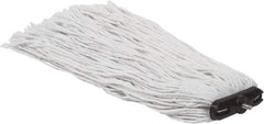 PRO-SOURCE - 1" White Head Band, X-Large Rayon Cut End Mop Head - 4 Ply, Screw On Connection, Use for Heavy Duty Floor Cleaning - Americas Tooling