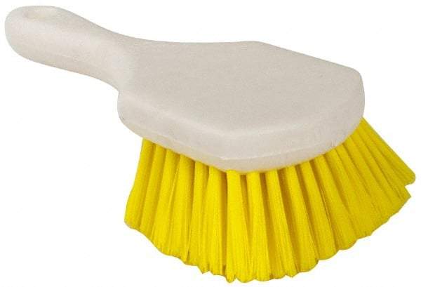 PRO-SOURCE - 1-1/2" Bristle Length, Polypropylene Utility Scrub Brush - 8-1/2" OAL, Plastic Block - Americas Tooling