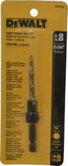 DeWALT - #8 Cutter Diam, 11/64" Drill Compatibility, Adjustable Depth Drill Countersink - Americas Tooling