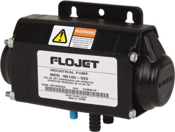 FloJet - 3/8" NPT, Nonmetallic, Air Operated Diaphragm Pump - Viton Diaphragm, Acetal Coplymer Housing - Americas Tooling