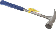 Estwing - 1-3/4 Lb Head, Straight Steel Framing Hammer - 16" OAL, 1-1/4" Face Diam, Smooth Face, Steel Handle with Grip - Americas Tooling