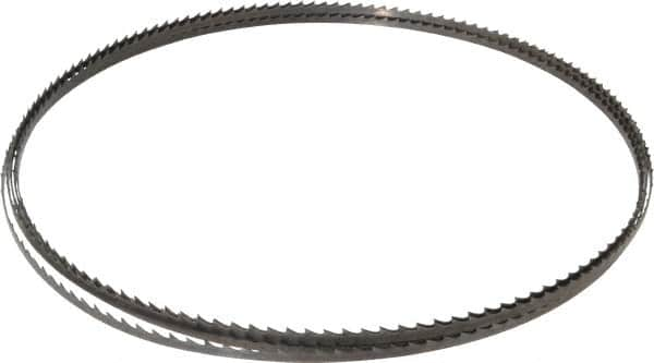 Starrett - 4 TPI, 14' Long x 1/4" Wide x 0.025" Thick, Welded Band Saw Blade - Carbon Steel, Toothed Edge, Raker Tooth Set, Flexible Back, Contour Cutting - Americas Tooling