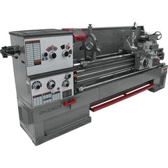 Jet - 22" Swing, 80" Between Centers, 230/460 Volt, Triple Phase Engine Lathe - 7MT Taper, 10 hp, 25 to 1,800 RPM, 3-1/8" Bore Diam, 40" Deep x 48-7/8" High x 136-1/8" Long - Americas Tooling