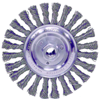 6" Diameter - 5/8-11" Arbor Hole - Stringer Bead Twist Steel Wire Straight Wheel - Americas Tooling