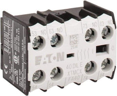 Eaton Cutler-Hammer - 6 to 9 Amp, Contactor Front Mount Auxiliary Contact - For Use with Miniature Contactor and XTRM Miniature Control Relay - Americas Tooling