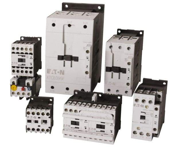 Eaton Cutler-Hammer - 3 Pole, 24 to 27 Coil VDC, 80 Amp, Nonreversible Open Enclosure IEC Contactor - 1 Phase hp: 10 at 230 V, 3 at 115 V, 7.5 at 200 V, 3 Phase hp: 15 at 200 V, 20 at 230 V, 40 at 460 V, 50 at 575 V, 50 Amp Inductive Load Rating Listed - Americas Tooling