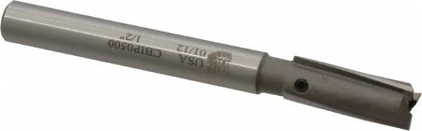 Made in USA - 1/2" Diam, 7/16" Shank, Diam, 3 Flutes, Straight Shank, Interchangeable Pilot Counterbore - Americas Tooling