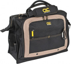 CLC - 58 Pocket Tan & Black Polyester Tool Bag - 18" Wide x 7" Deep x 14" High - Americas Tooling