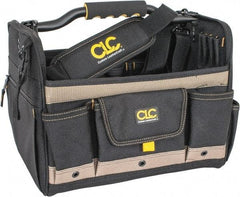 CLC - 21 Pocket Tan & Black Polyester Tool Tote - 14" Wide x 11" Deep x 11" High - Americas Tooling