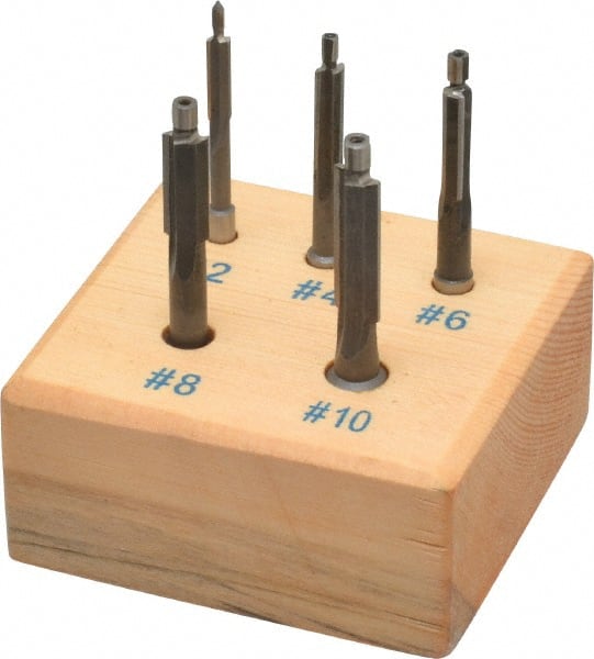 Value Collection - #10 to #2 Wire Fillister Head Screw Compatible, High Speed Steel, Solid Pilot Counterbore Set - Americas Tooling