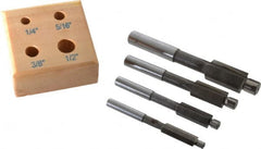 Value Collection - 1/4 to 1/2" Fillister Head Screw Compatible, High Speed Steel, Solid Pilot Counterbore Set - Americas Tooling