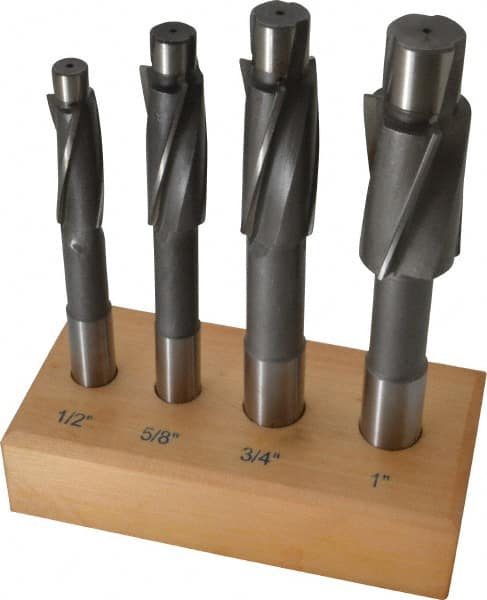 Value Collection - 1/2 to 1" Socket Head Cap Screw Compatible, High Speed Steel, Solid Pilot Counterbore Set - Americas Tooling