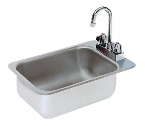 Advance Tabco - 10" Long x 14" Wide Inside, 1 Compartment, Stainless Steel Stainless Steel Drop In Sink - 20 Gauge, 12" Long x 18" Wide Outside, 5" Deep - Americas Tooling