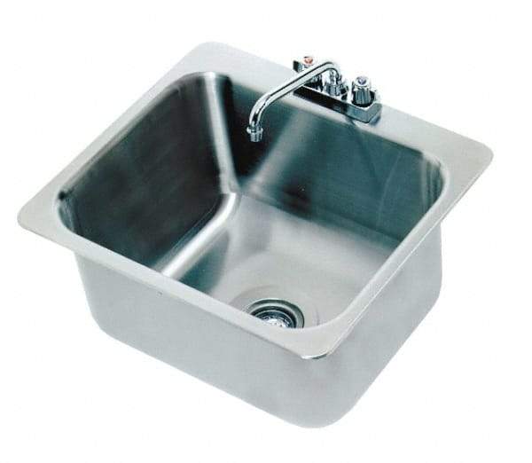 Advance Tabco - 20" Long x 16" Wide Inside, 1 Compartment, Stainless Steel Stainless Steel Drop In Sink - 20 Gauge, 23" Long x 20-1/2" Wide Outside, 12" Deep - Americas Tooling