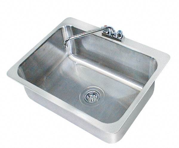 Advance Tabco - 28" Long x 20" Wide Inside, 1 Compartment, Stainless Steel Stainless Steel Drop In Sink - 20 Gauge, 31" Long x 24-1/2" Wide Outside, 12" Deep - Americas Tooling