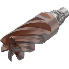 Corner Radius & Corner Chamfer End Mill Heads; Mill Diameter (Inch): 1/2; Mill Diameter (Decimal Inch): 0.5000; Length of Cut (Inch): 3/4; Connection Type: E12; Overall Length (Decimal Inch): 1.5984; Centercutting: Yes; Corner Radius (Decimal Inch): 0.120