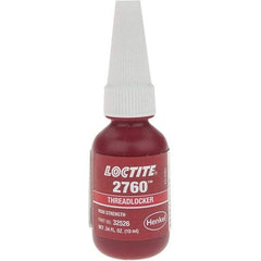 Loctite - 10 mL Bottle, Red, High Strength Liquid Threadlocker - Series 2760, 24 hr Full Cure Time - Americas Tooling