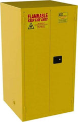 Jamco - 2 Door, 2 Shelf, Yellow Steel Standard Safety Cabinet for Flammable and Combustible Liquids - 65" High x 34" Wide x 34" Deep, Self Closing Door, 3 Point Key Lock, 60 Gal Capacity - Americas Tooling