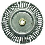 6-7/8" Diameter - 5/8-11" Arbor Hole - Stringer Bead Twist Steel Wire Straight Wheel - Americas Tooling